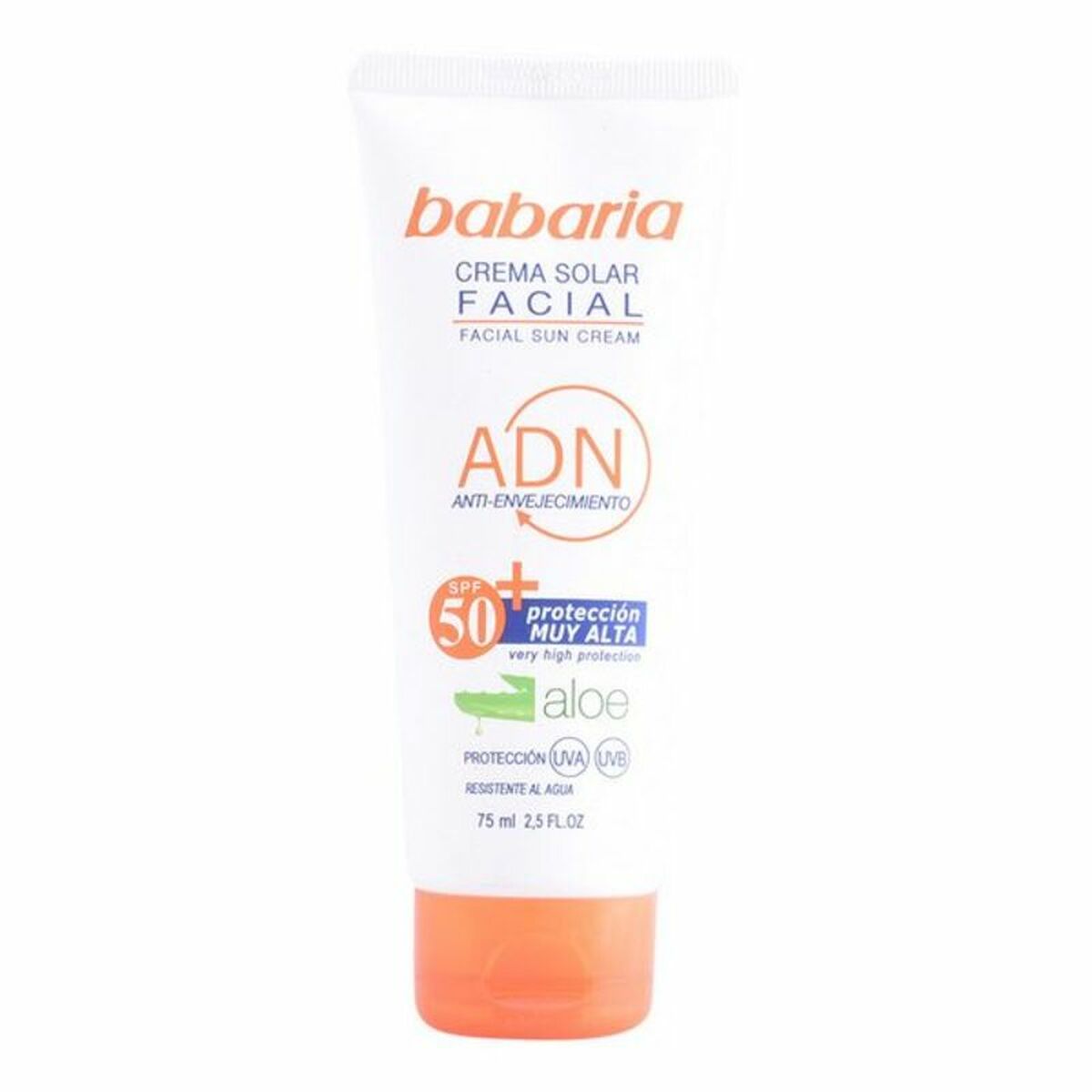 Babaria SOLAR ADN crema solar facial aloe vera SPF50+ 75 ml
