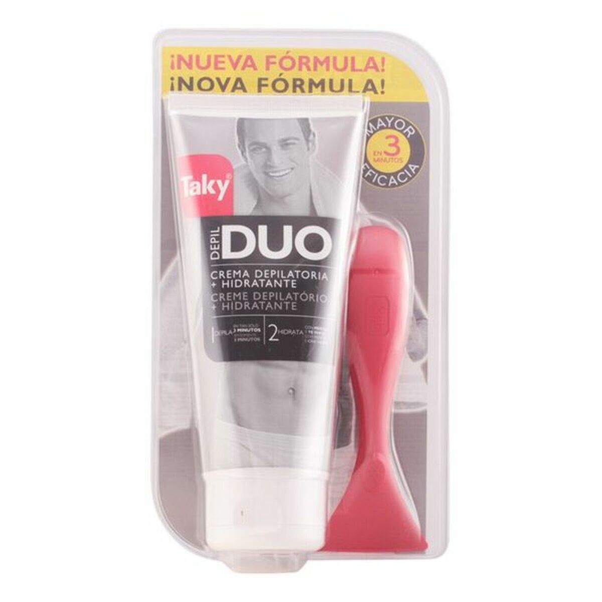 Taky MAN DUO crema depilatoria hidratante 3 minutos 200 ml