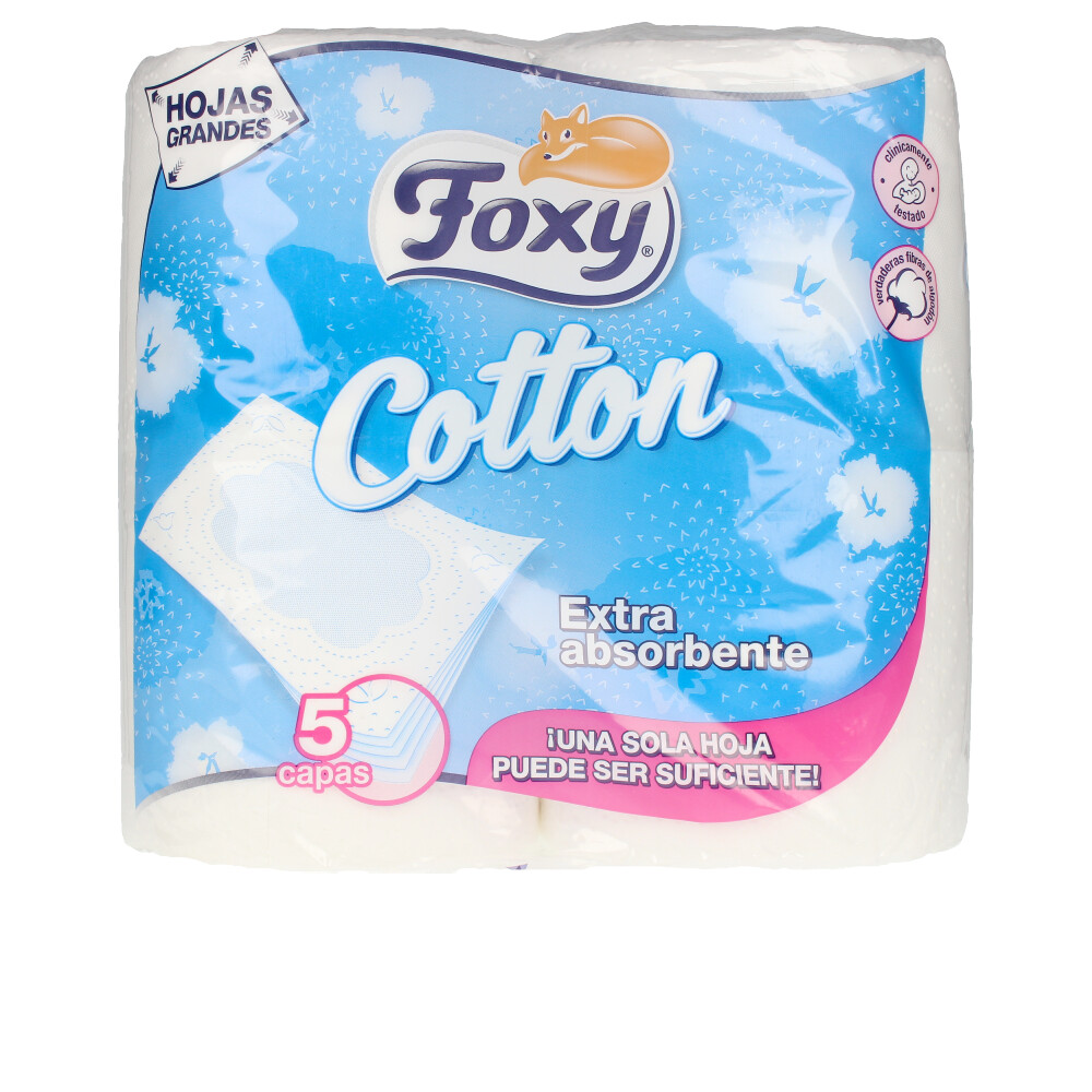 Foxy COTTON papel higiénico 5 capas 4 rollos
