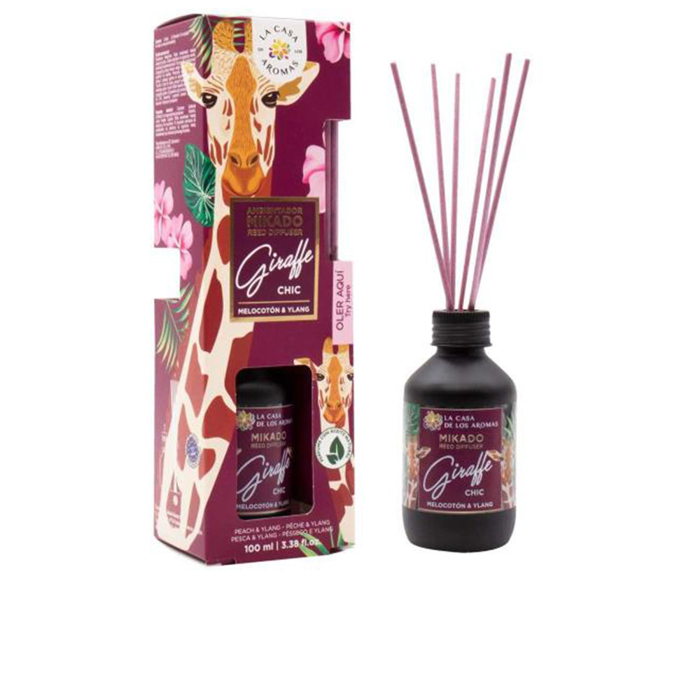 La Casa De Los Aromas AMBIENTADOR mikado Giraffe Chic #melocotón & ylang 100 ml