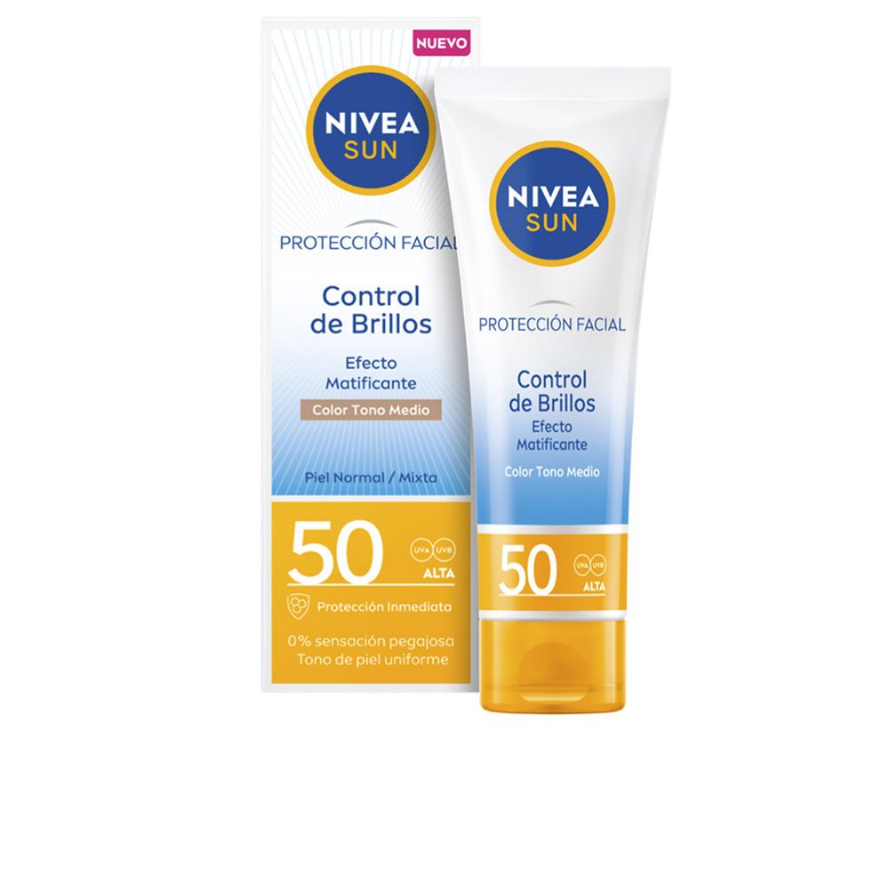 Nivea SUN CONTROL BRILLOS facial matificante medio SPF50 40 ml