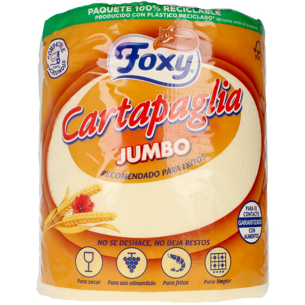 Foxy CARTAPAGLIA JUMBO papel cocina especial fritos 60 metros 1 u