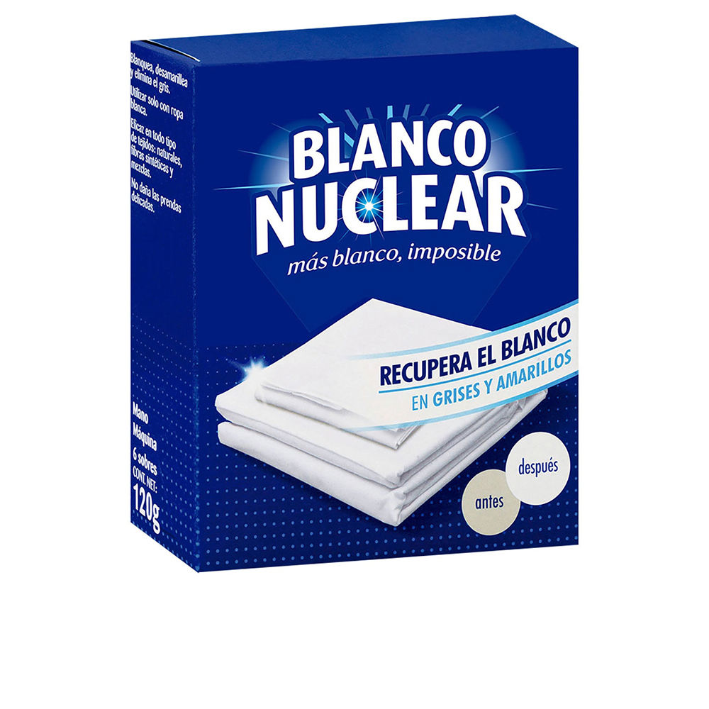 Iberia BLANCO NUCLEAR detergente ropa blanca x 6 sobres