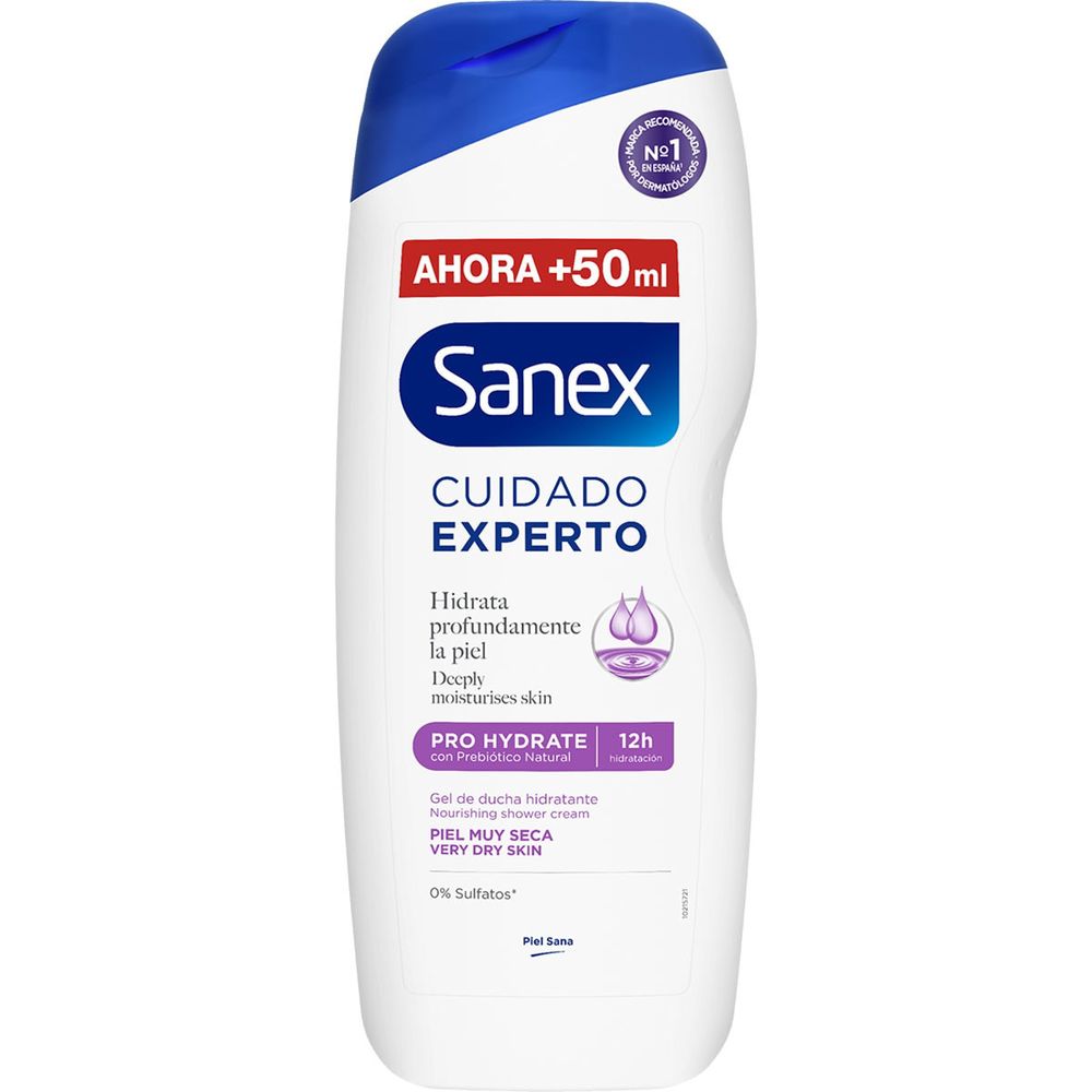 Sanex PRO HYDRATE gel ducha piel muy seca 600 ml