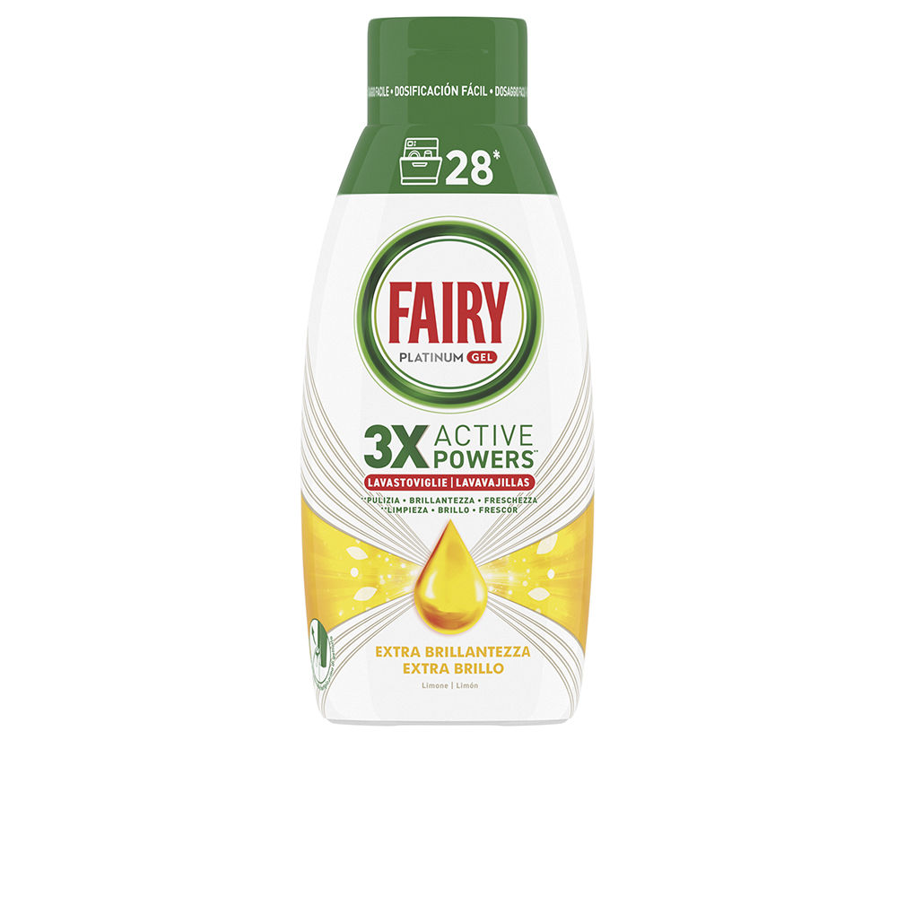 FAIRY PLATINUM gel máquina limón 28 lavados