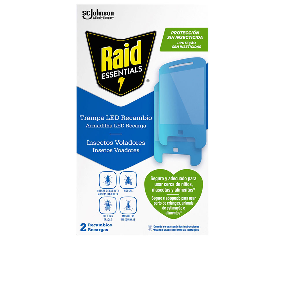 Raid TRAMPA LED luz antiinsectos sin insecticida x 2 recambios