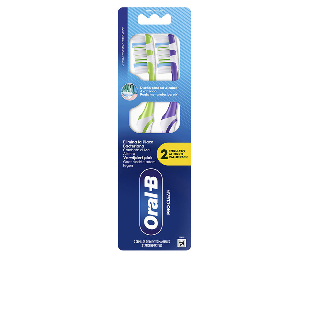 Oral-b PROCLEAN ELIMINA PLACA cepillo dental 40 #medio 2 u